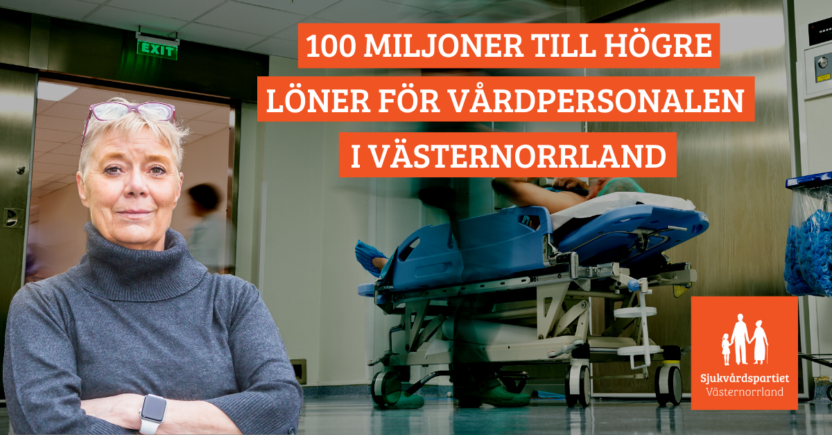 100 miljoner till högre löner för vårdpersonal i Västernorrland