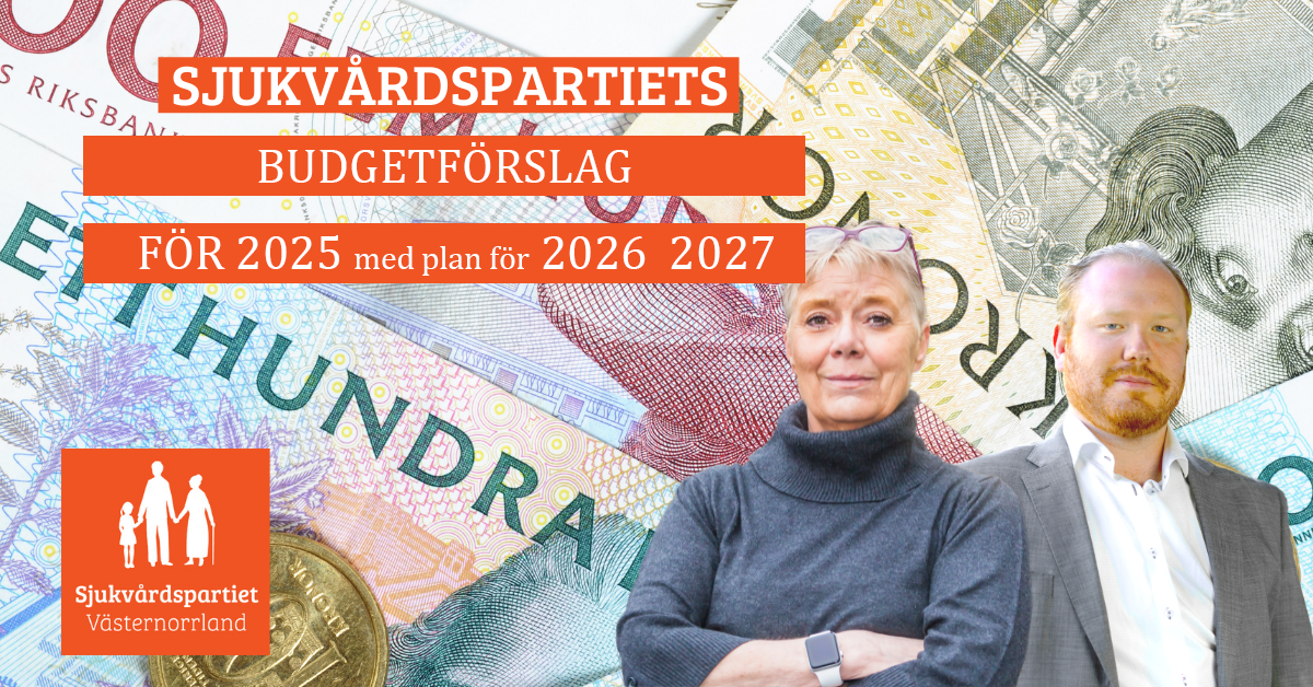 Bild Sjukvårdspartiets budget och regionplan 2025 med plan för 2026 - 2027